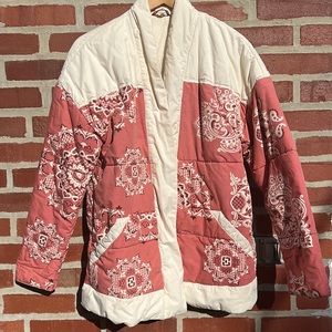 Free People Paisley Puffer/Comforter Coat